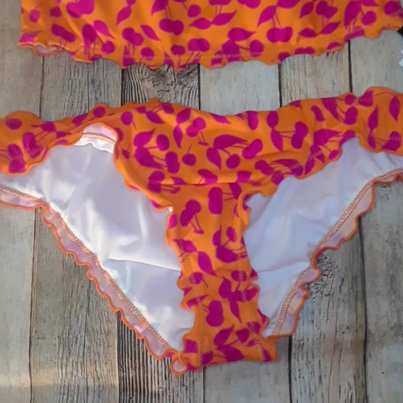 Salt & Cove Cherry on Top Smocked Bandeau Bikini - Picture 11 of 15